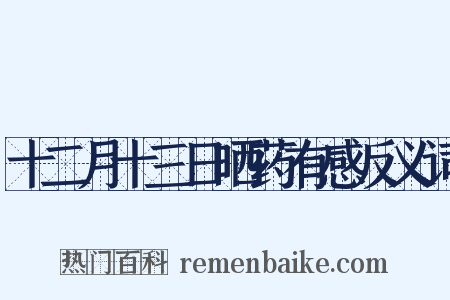 十二月十三日晒药有感反义词是什么意思的图片